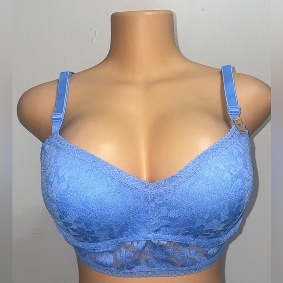 NWT Victoria Secret’s Lace wired push up Bralette size XL light blue - Picture 6 of 8